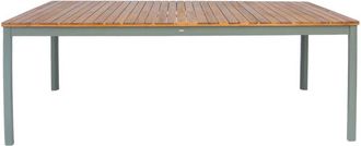 Sweeek SENORA acacia khaki garden table with rounded corners, 10 seats, 200 x 100 x 75 cm