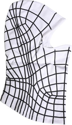 Dolce & Gabbana Men White Stripes Nylon Ski Mask Balaclava Mens Hat