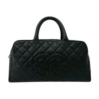 Chanel Pre-owned Matelasse Caviar Leather Handbag - Dames - Pre-owned - Zwart - Maat: ONE Size Leer