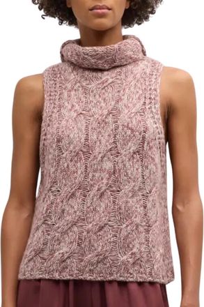 Sablyn Saige Cropped Turtleneck Sweater In Marled Cimarron