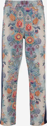 Just Cavalli Pantalones de nailon el&aacute;stico con estampado floral de Just Cavalli