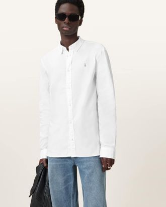 AllSaints Hawthorne Ramskull Stretch Fit Shirt