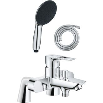 GROHE Conjunto Mezclador Mec&aacute;nico Para Ba&ntilde;era/ducha Grohe Start Loop + Teleducha Redonda De 2 Chorros + Manguera