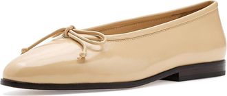 Loeffler Randall Noelle Flat Womens Shoes Bisque : 7.5 B - Medium, Leather