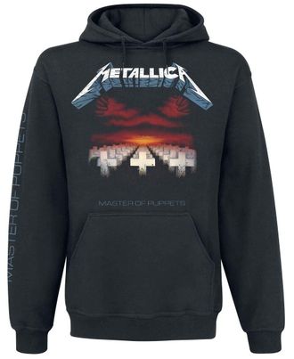 Metallica Mens Master of Puppets Tracks Pullover Hoodie Black
