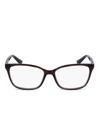 Calvin Klein rectangle-frame glasses - Brown