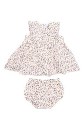 Angel Dear Yellow Country Roses Organic Cotton Muslin Dress & Bloomers Set in Cream Yellow at Nordstrom, Size 12-18M