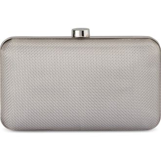 Olga Berg Jen Mesh Frame Clutch in Silver at Nordstrom