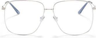 Valentino Oversized Vierkante Bril - Dames - Brillen - Grijs - ONE Size - Accessoires