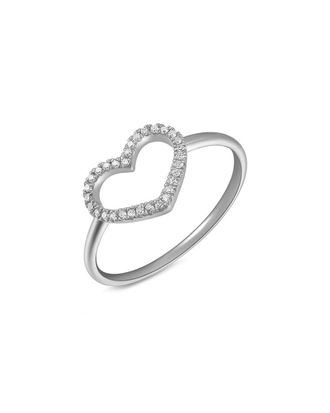 Sabrina Designs 14K 0.08 Ct. Tw. Diamond Open Heart Ring