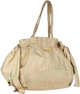 Prada Pre-owned Vintage Handtas - Dames - Vintage Handtas - Beige - ONE Size - Leer - Vintage