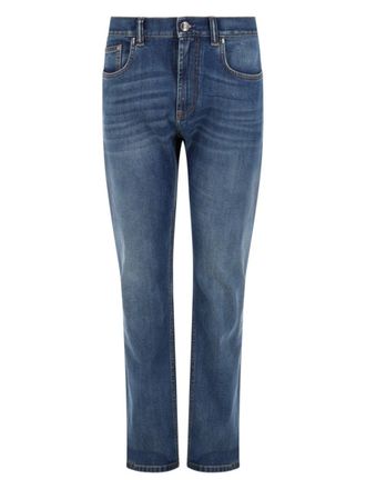 Versace Straight-Leg Fading Denim Jeans