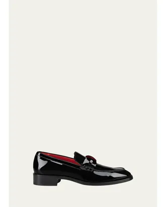 Christian Louboutin Mens Chambelimoc Night Strass Patent Loafers