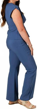 Glam Valencia Flare Trousers In Azure