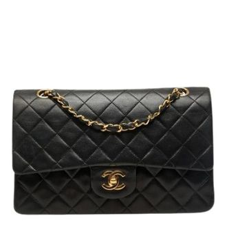 Chanel Pre-owned Vintage Schoudertas - Dames - Pre-owned - Zwart - Maat: ONE Size Leer