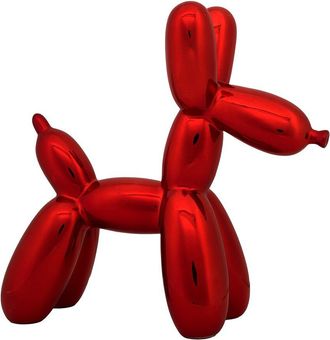 National Tree Company 11In Electroplated Red Balloon Dog Figurine