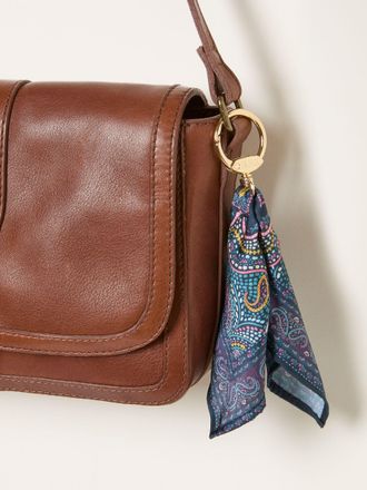 Fat Face FatFace Navy Blue Mosaic Satin Bag Charm Keyring