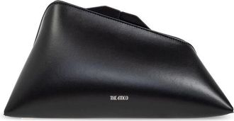 The Attico Zwarte Magnetische Sluiting Asymmetrische Tas - Dames - Clutches - Zwart - ONE Size - Tassen