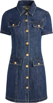 Alice & Olivia Kleedjes, Dames, Blauw, XS, Katoen, Jamie Jurk
