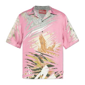 Diesel Short Sleeve Shirts, male, Pink, L, S-Ulf Shirt