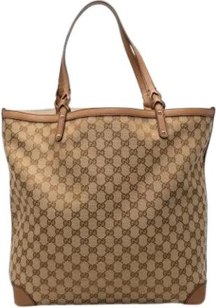 Gucci Pre-owned Tote Bags, female, Beige, Size: ONE SIZE Pre-owned Vintage Tote