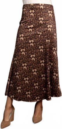 Pinch Design Leopard Slinky Skirt In Animal Print