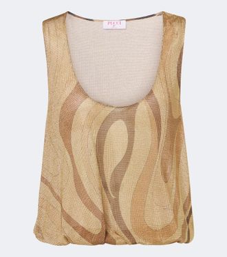 Pucci Marmo Lurex voile top