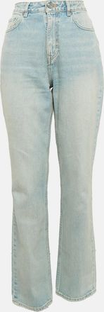Ganni Ganni Light Blue Denim Straight Leg Jeans M Waist