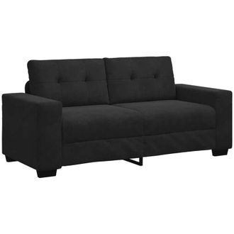 vidaXL Sof&aacute; Loveseat Terciopelo Negro 140 Cm Vidaxl