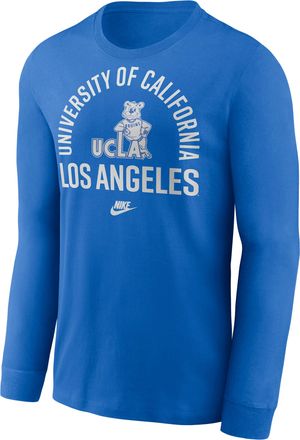 Nike UCLA Legacy Arched Logo Nike Mens College Long-Sleeve T-Shirt in Blue | NKAC44UUCV-0TP