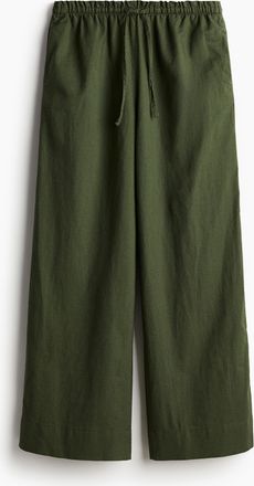 H&M Weite Hose aus Leinenmix - Green