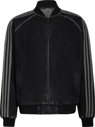 adidas SST Denim Track Jacket in True Black Denim at Nordstrom, Size Xx-Large