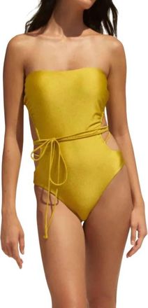 JADE Swim Raya One Piece In Citron Sheen