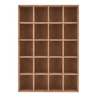 Moloo Estanter&iacute;a de pared 20 compartimentos en madera natural 44x63 cm