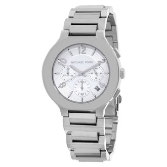 Michael Kors Oversized Gramercy Chronograph Quartz Silver Dial Watch MK7522