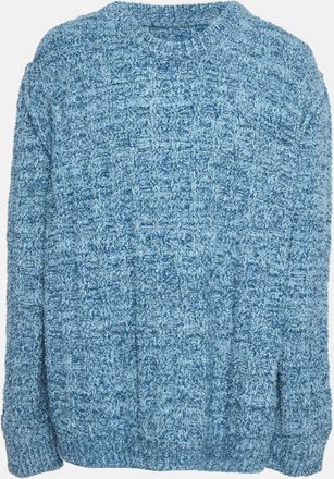 Maison Margiela Maison Margiela Blue Textured Knit Oversized Sweater