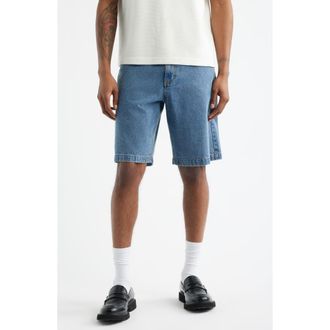 BP. Baggy Denim Shorts in Blue Mid Wash at Nordstrom, Size 30