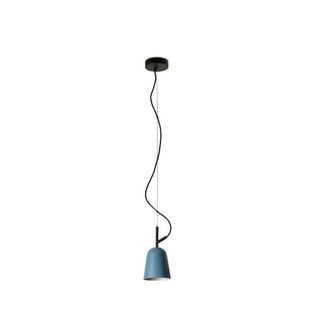 Netlighting Studio 11cm Dome Pendant Ceiling Light Matt Black Blue