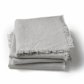 AM.PM Set van 4 servetten in gewassen linnen, Yastigi