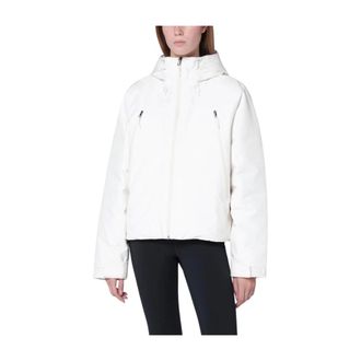 The North Face Winter Jackets, female, White, S, Mountain Range Hooded Down Jacket