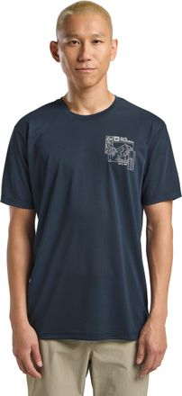 Jack Wolfskin T-Shirt JACK WOLFSKIN VONNAN GRAPHIC T M, Herren, Gr. XL (54/56), blau (explore, midnightsky), Obermaterial: 100% Polyester, Shirts T-Shirt