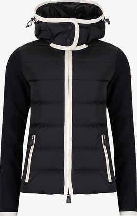 Moncler Kurze Jacke aus technischem Stoff mit gekn&ouml;pftem Kragen