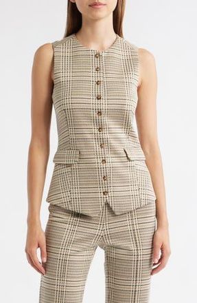 Rag & Bone Irina Ponte Longline Vest in Tan Multi at Nordstrom Rack, Size 14