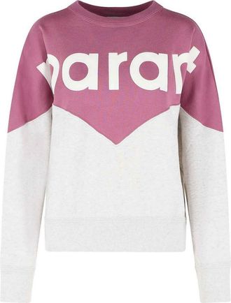 Isabel Marant Houston Cotton Sweatshirt With Mist Logo