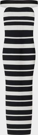 H&eacute;rve L&eacute;ger The Kiva Striped Bandage Gown