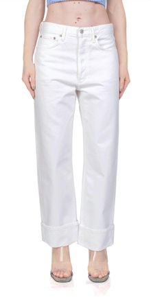 A Gold E Fran Low Slung Straight Jean In Milkshake