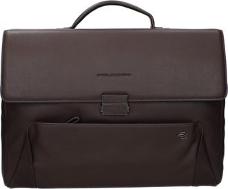 Piquadro Herrens Arbeitstaschen aus braunem Leder/Moro-Kopf