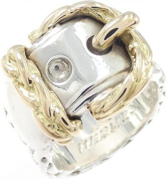 Herm&egrave;s Silver Band Ring (Pre-Owned)