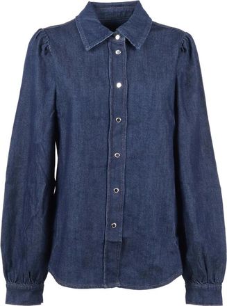 7 For All Mankind Camicia Halona - Dames - Spijkeroverhemden - Blauw - XS - Denim - Overhemden
