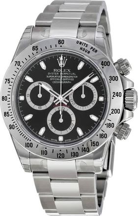 Rolex Cosmograph Daytona Automatic Black Dial Stainless Steel Oyster Bracelet Mens Watch 116520BKSO